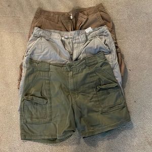 3 pack of mens cargo shorts